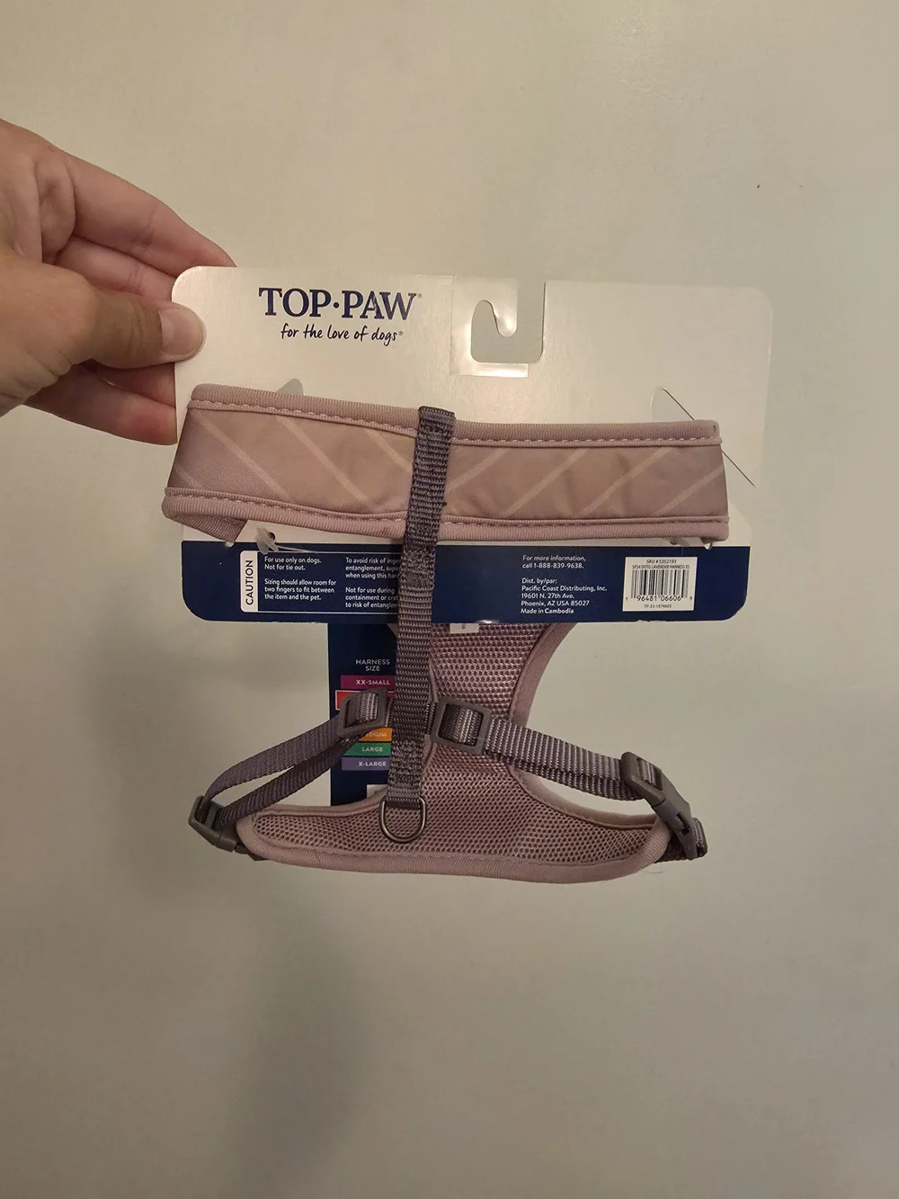 Top Paw Reversible Comfort Dog Harness - Light Purple